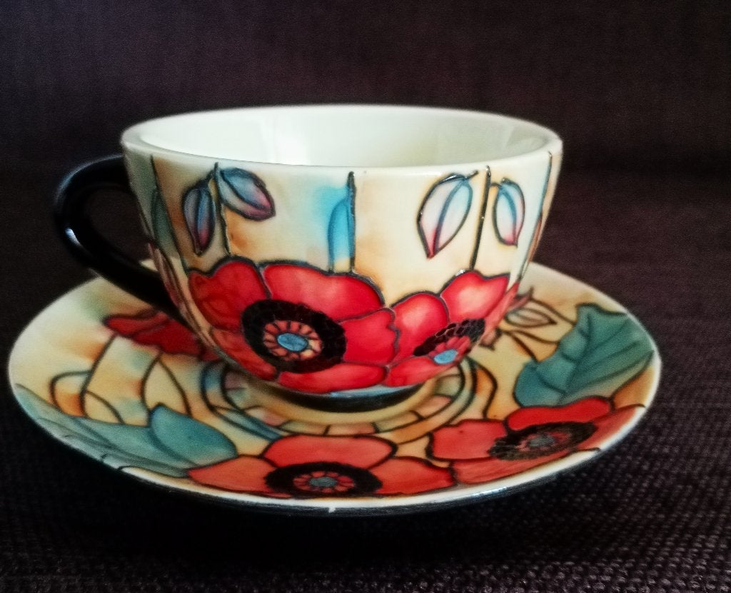 Vintage Old Tupton Ware kop en schotel,, Ophalen of Verzenden