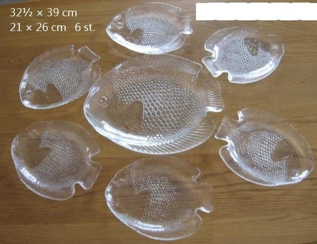 visschalen glazen schalen schaaltjes arcoroc glas vis schaal, Ophalen of Verzenden, Bord(en), Overige stijlen, Glas
