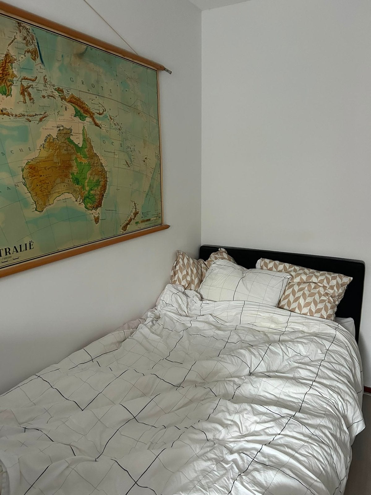 Auping boxspring 120x210 met matras, Huis en Inrichting, Slaapkamer | Bedden, Ophalen, Eenpersoons, 120 cm, Stof