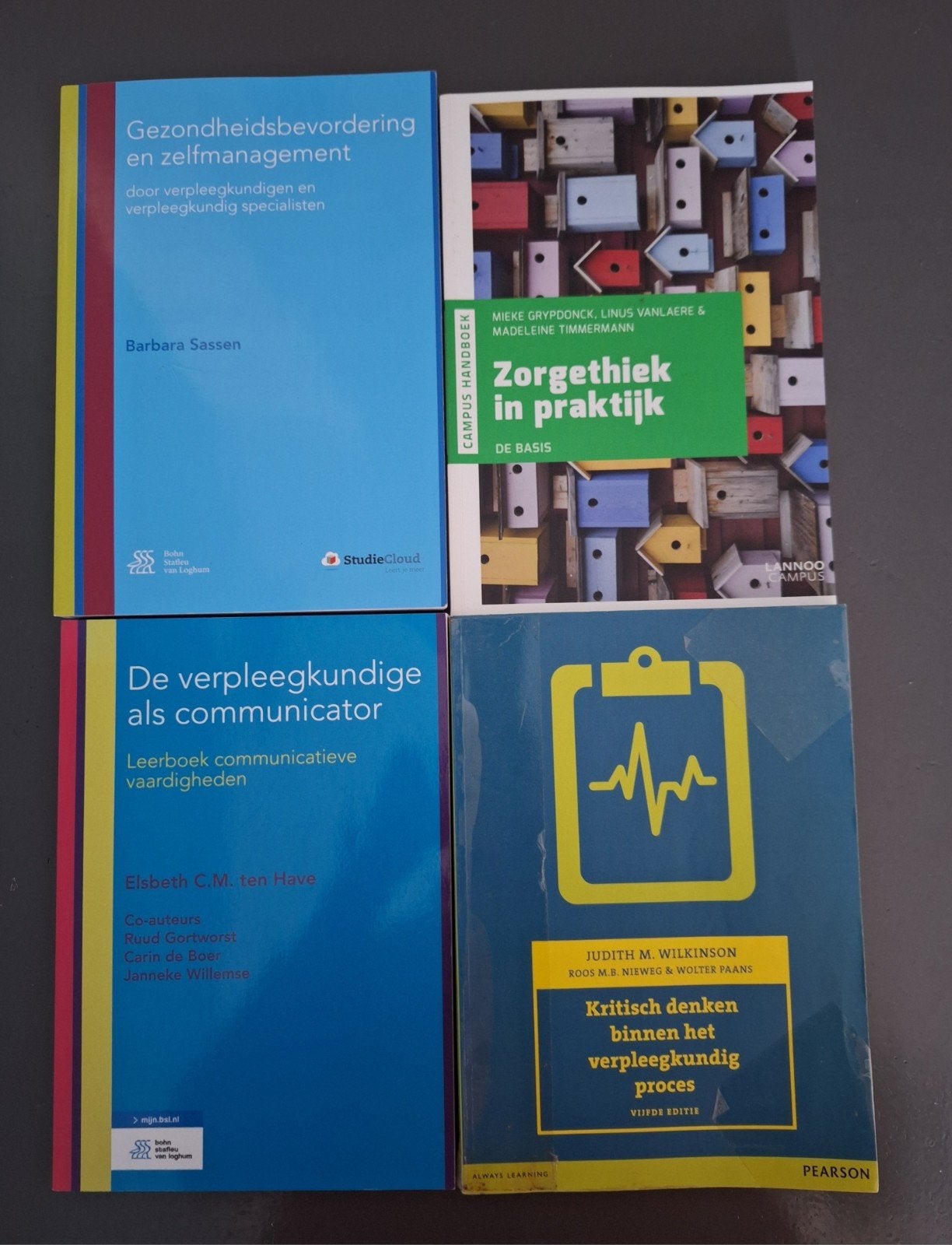 4 verpleegkunde boeken communicatie, ethiek, kritisch denken, Ophalen of Verzenden, HBO