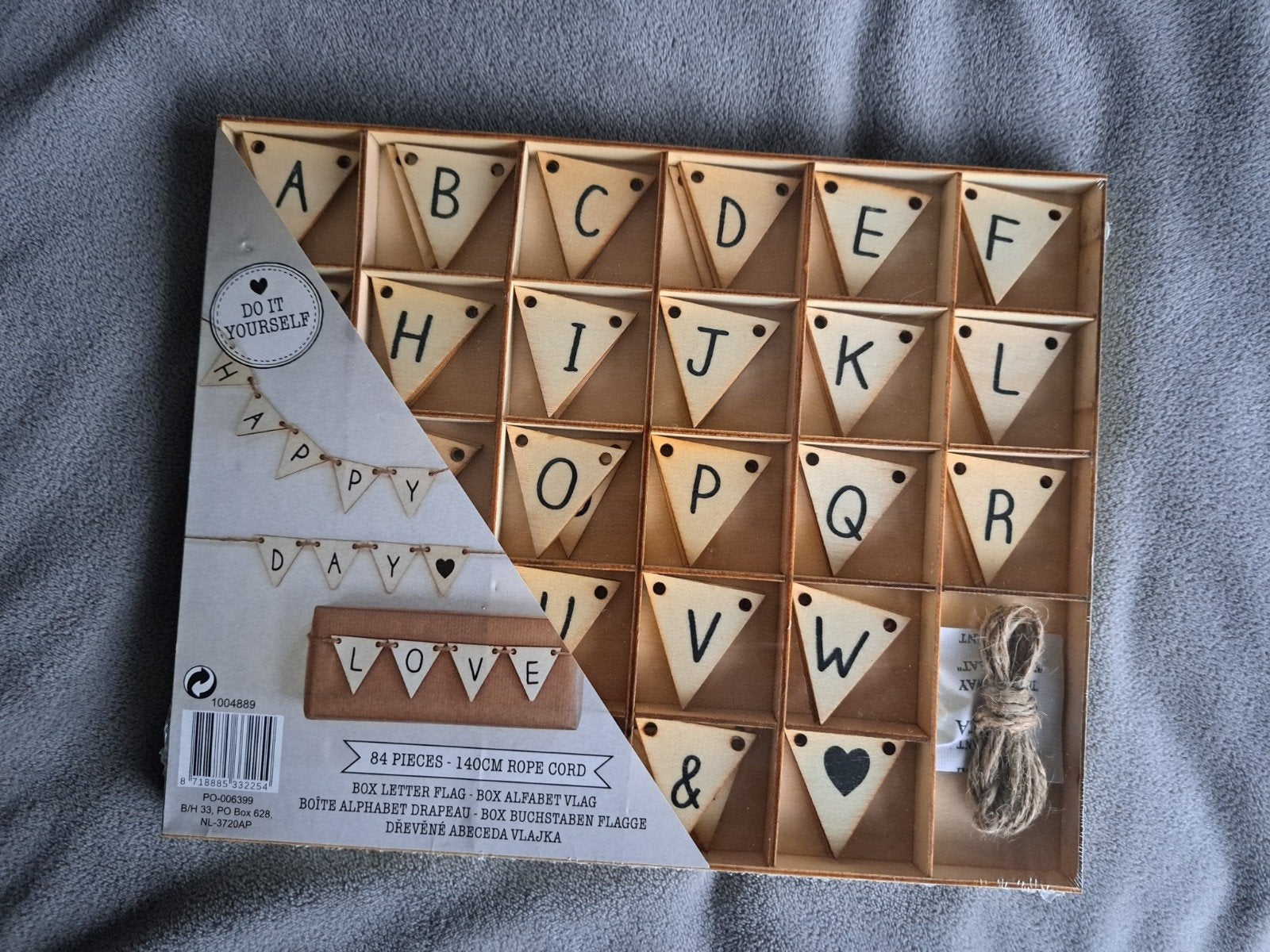 houten letter vlaggentjes, Ophalen of Verzenden, Nieuw, Kraal