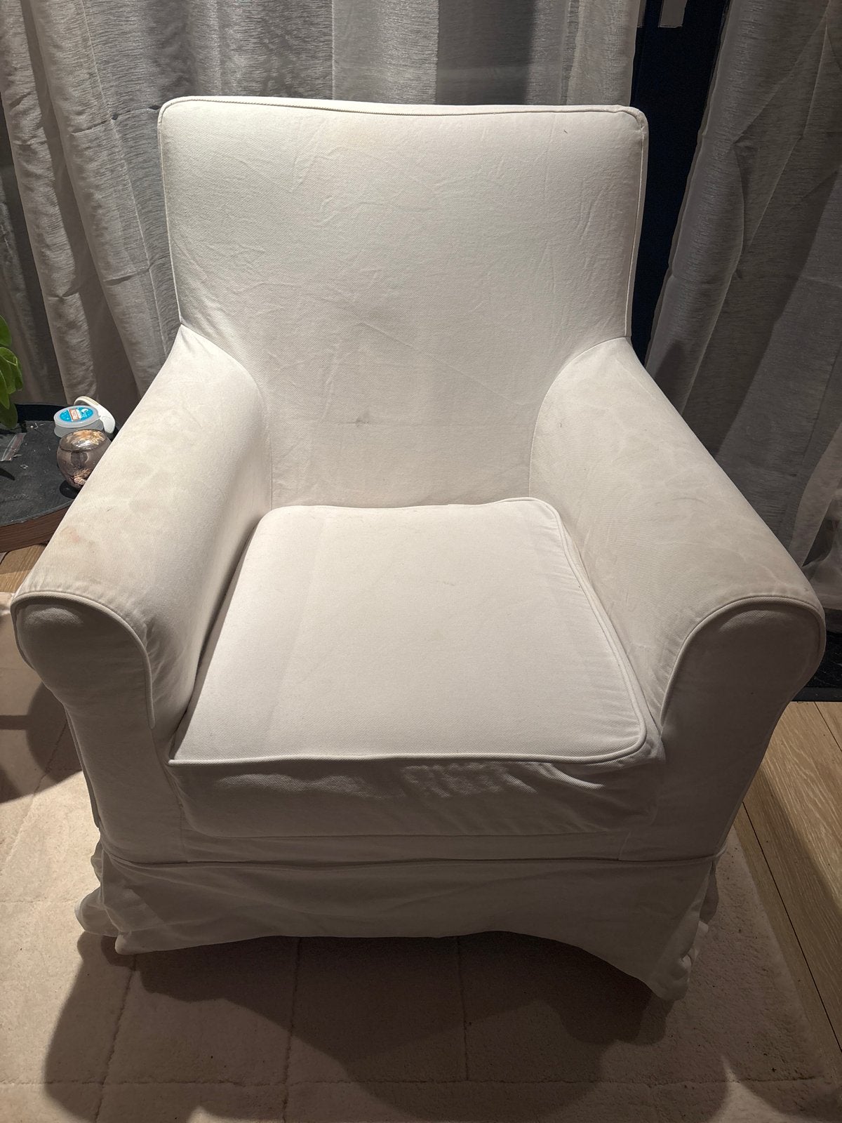 Gratis fauteuil met wasbare hoes (vlekken), Ophalen, Gebruikt, Stof, 75 tot 100 cm