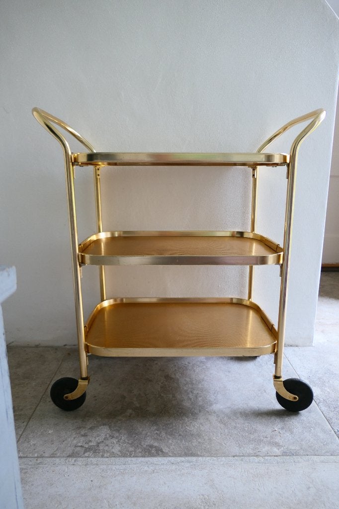 Vintage originele Kaymet (Londen) serveerwagen jaren 50, Ophalen, Metaal, Rechthoekig, Overige typen