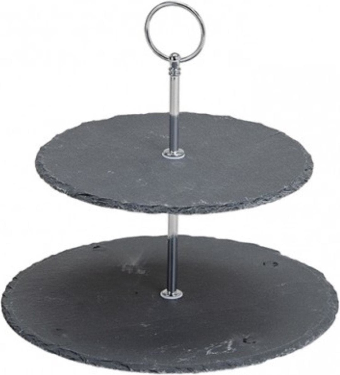Nieuwe ronde leisteen etagaire (2 stuks), Ophalen, Nieuw