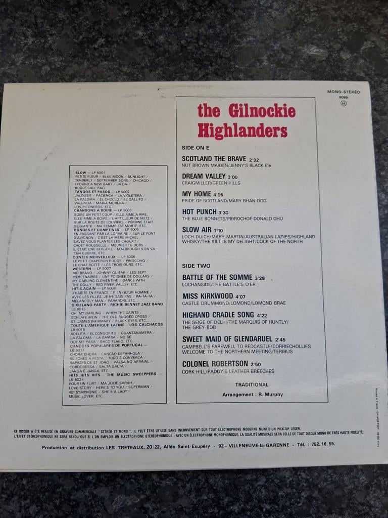 The Gilnockie Highlanders LP - Schotse doedelzakmuziek, Gebruikt, Overige genres, Ophalen of Verzenden, 12 inch