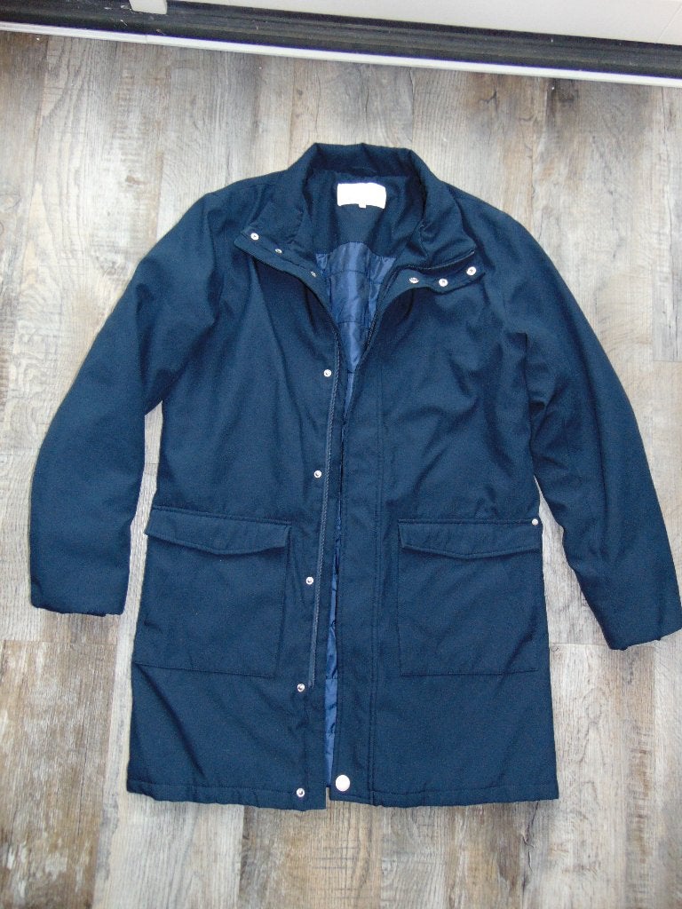 Casual Friday jas donker blauw maat L halflange tussenjas, Casual Friday, Maat 52/54 (L), Blauw, Ophalen of Verzenden