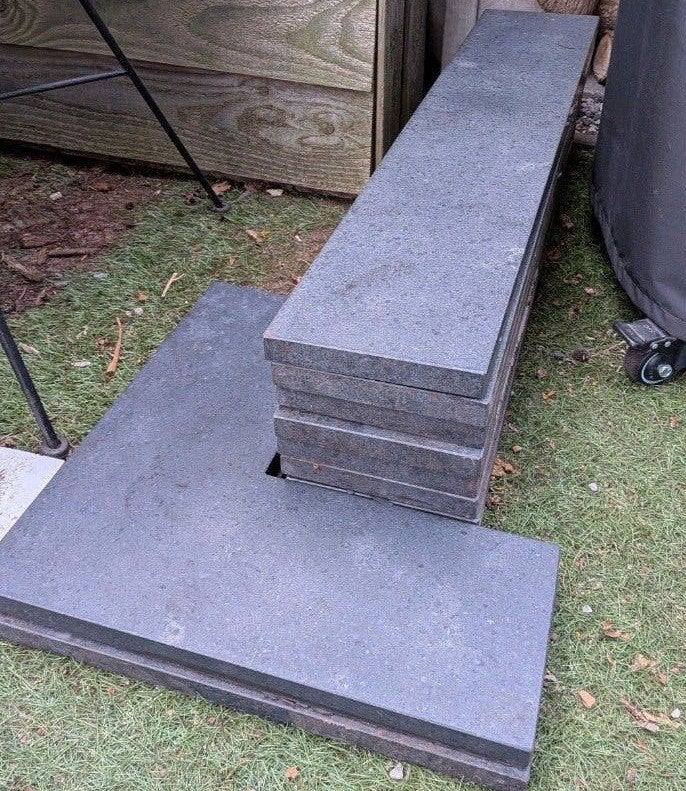 Natuurstenen afdekkers voor tuin of muur, Ophalen, Gebruikt, Natuursteen, Overige typen