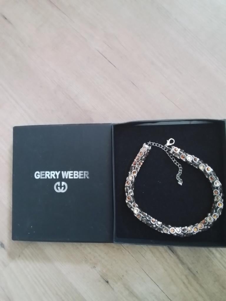 Gerry Weber ketting met strass steentjes, Sieraden, Tassen en Uiterlijk, Kettingen, Overige materialen, Ophalen of Verzenden, Zo goed als nieuw
