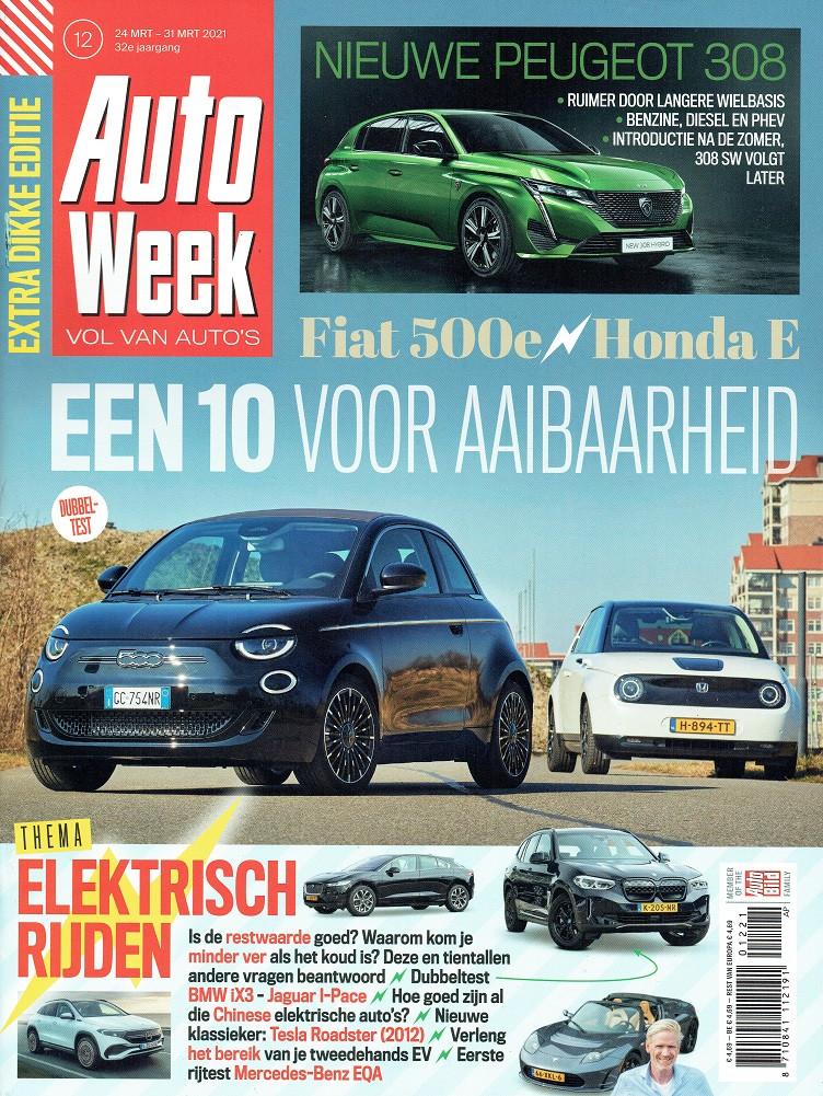 Autoweek 2021 nr. 12 (o.a. Fiat 500e & Honda E), Verzenden, Gelezen, Algemeen
