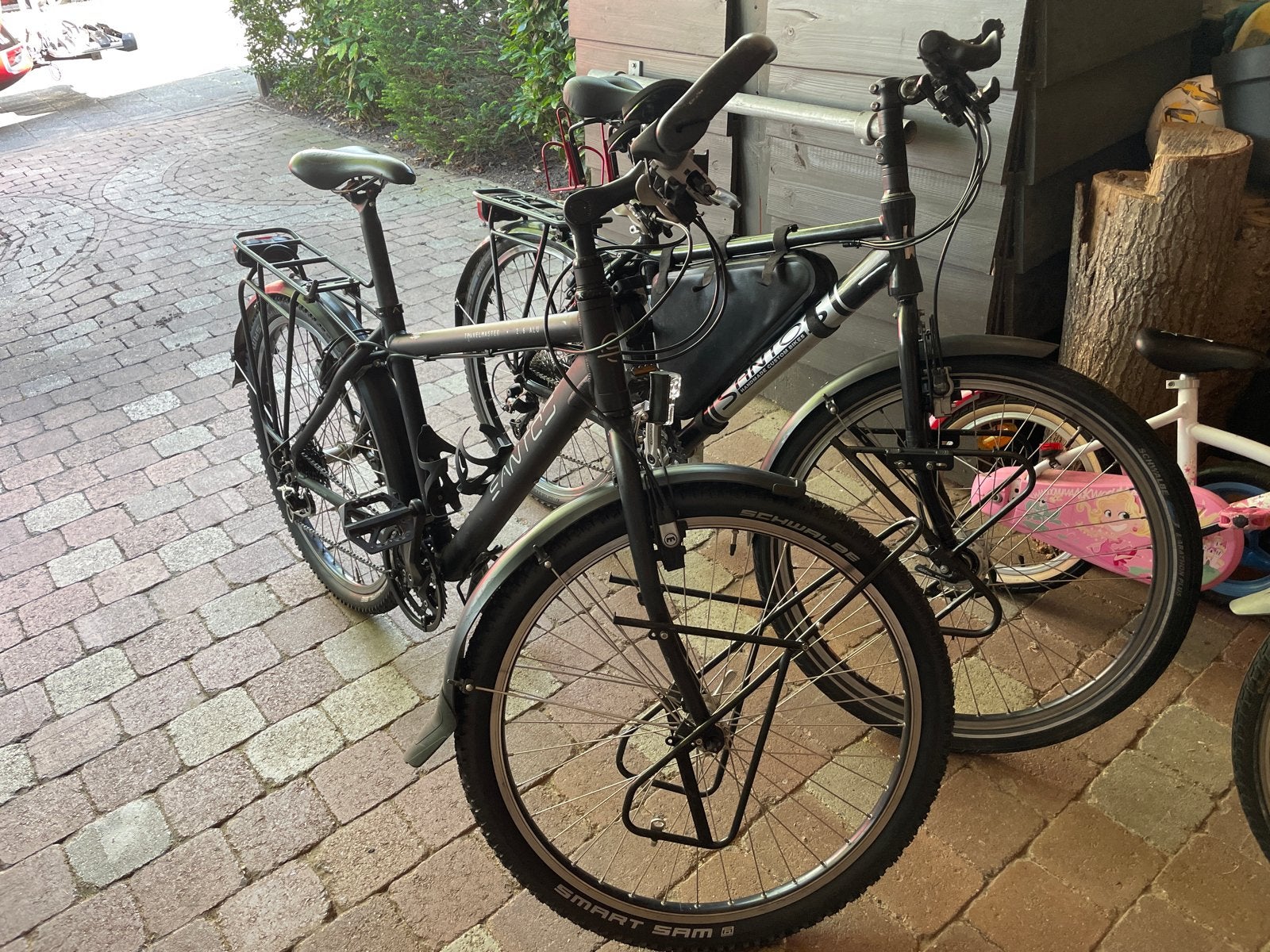Santos Travelmaster 2.6 Trekkingfietsen (2 stuks), Gebruikt, 26 inch, 10 tot 15 versnellingen, Velgrem