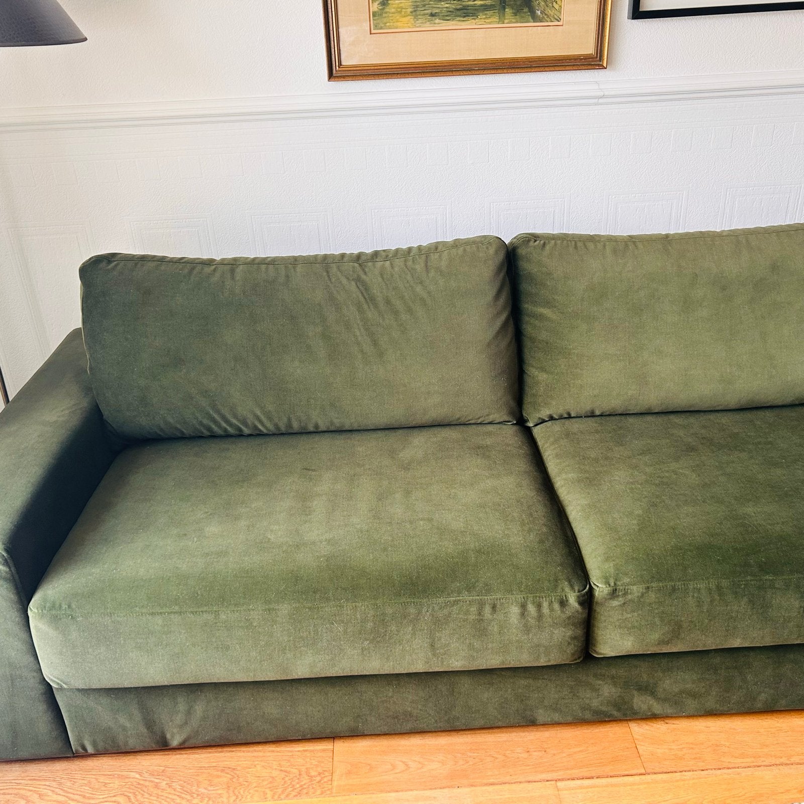 Comfortabele en stevige bank - Uitstekende staat, Ophalen, 75 tot 100 cm, Zo goed als nieuw, Rechte bank