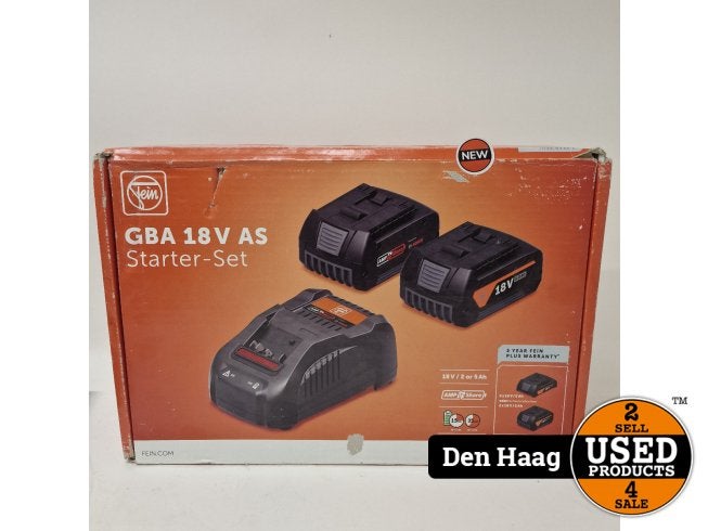 Fein GBA 18 V 5.0 AH AS battery starter set | Nieuw, Fein, Nieuw, Support@fein.com, Fein Power Tools, WiesenstraÃŸe 23, 
73650 Winterbach
Germany