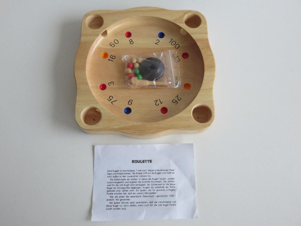 Houten super roulette spel Pintoy, Een of twee spelers, Ophalen of Verzenden, Nieuw, Pintoy