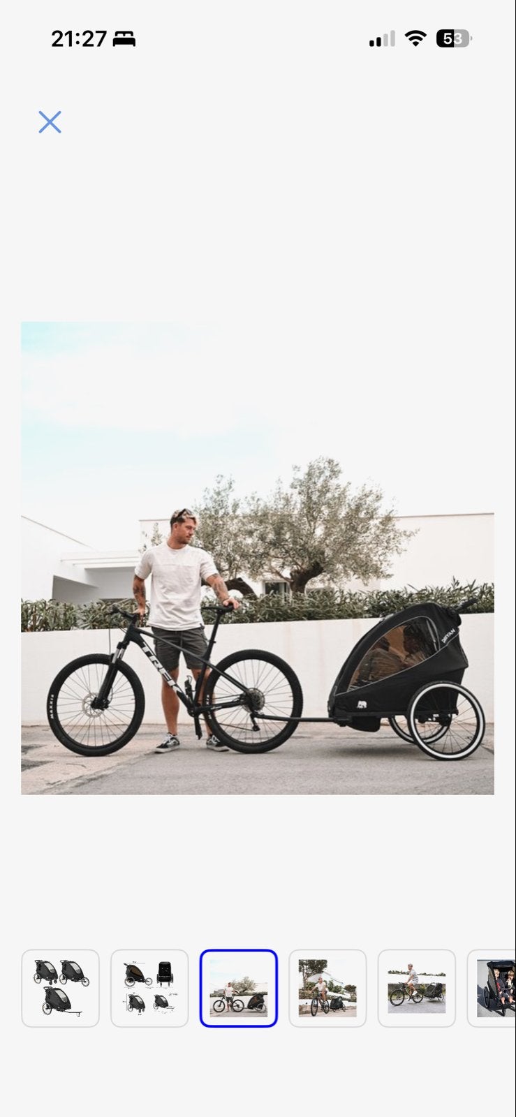 Deryan Luxe Fietskar - Hardloopkinderwagen NIEUW, Opvouwbaar, Nieuw, 20 tot 40 kg, Ophalen of Verzenden