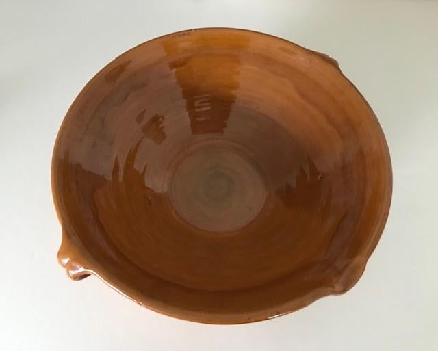 Grote Franse gresaille afroom schaal terra cotta, Ophalen of Verzenden