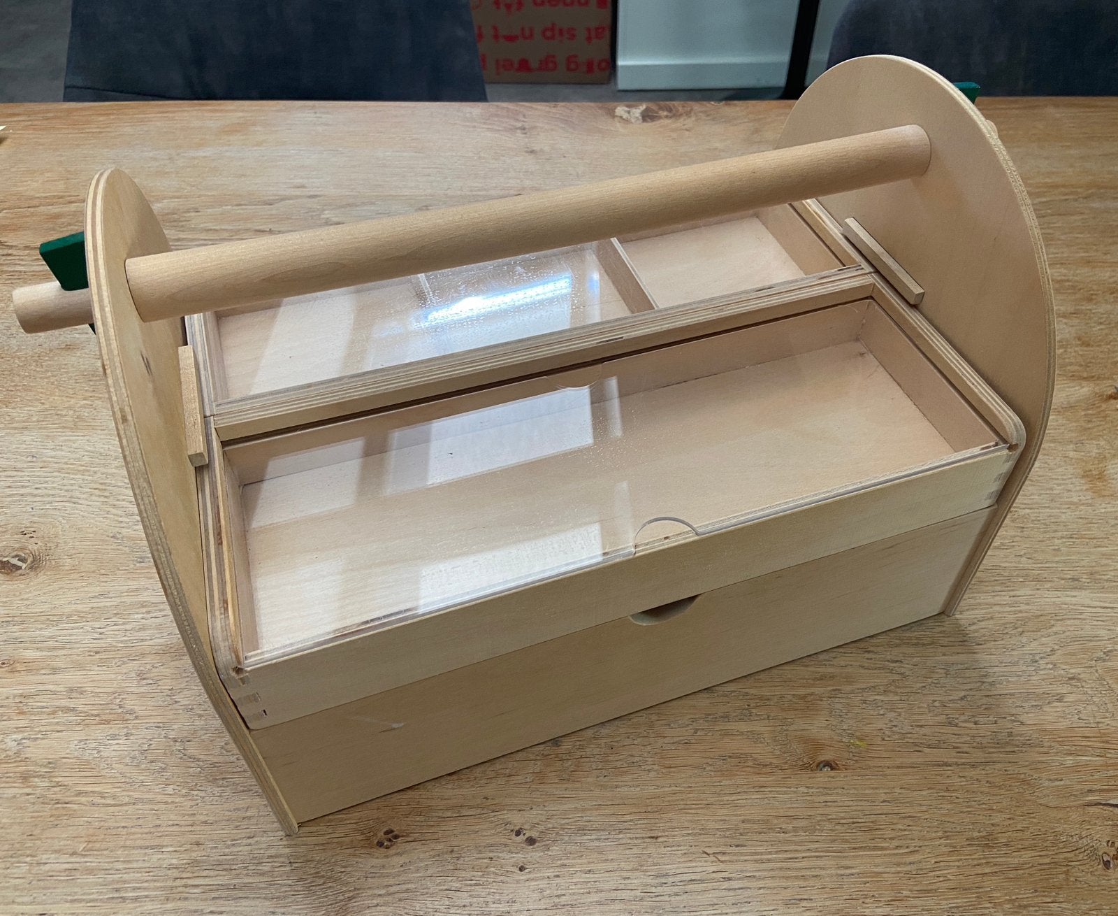 Houten opbergbak ikea Lustigt, Ophalen, Zo goed als nieuw