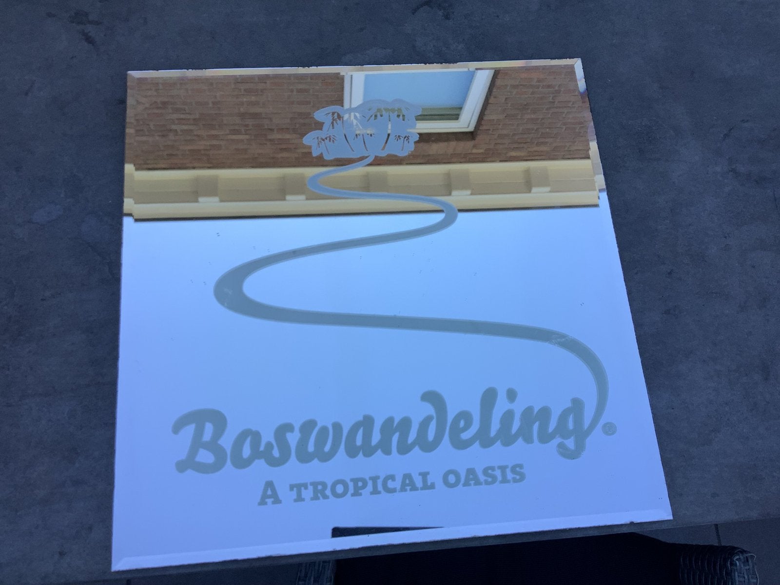 Spiegel van boswandeling, Ophalen, Zo goed als nieuw
