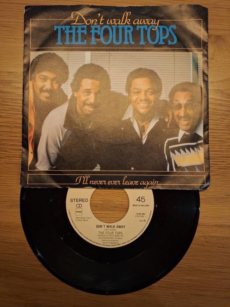 The Four Tops - Don't Walk Away / I'll Never Ever Leave, Gebruikt, 7 inch, Single, Ophalen of Verzenden