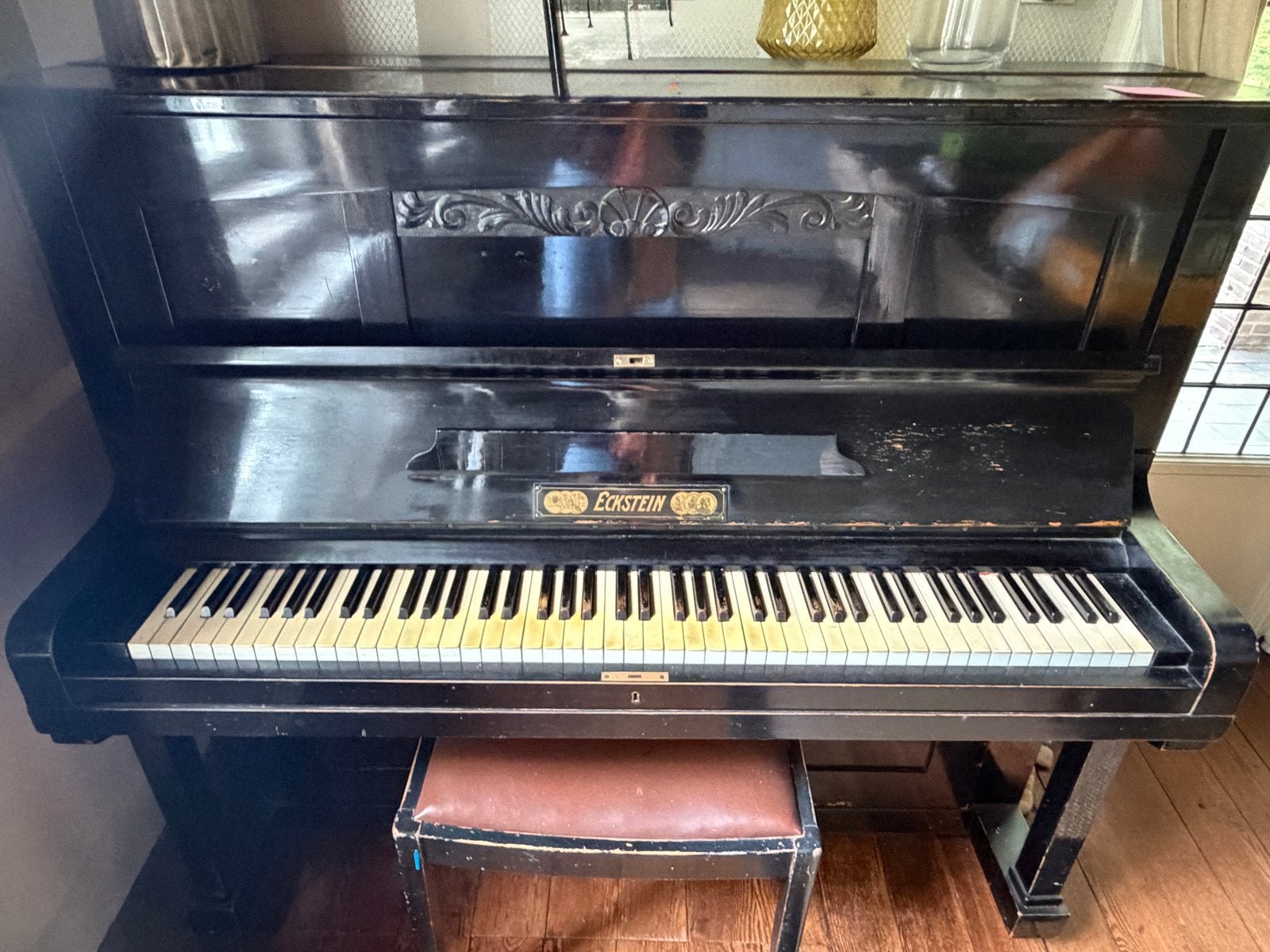 Eckstein Piano - Zwart, Gebruikt, Muziek en Instrumenten, Piano's, Ophalen, Gebruikt, Zwart, Piano