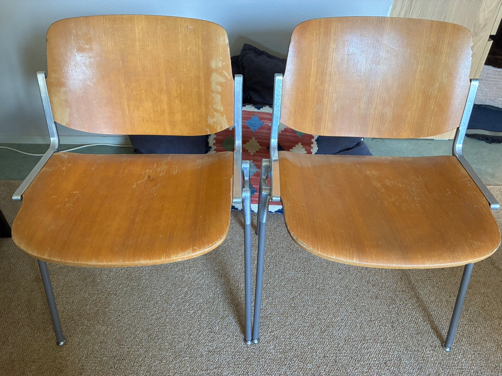 Twee Castelli DSC 106 stoelen, Ophalen, Gebruikt, Industrieel/vintage, Twee