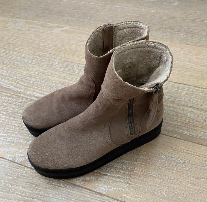 H&M laarsjes, boots beige-zand, leer, maat 40, nieuw, H&M, Beige, Lage of Enkellaarzen, Nieuw