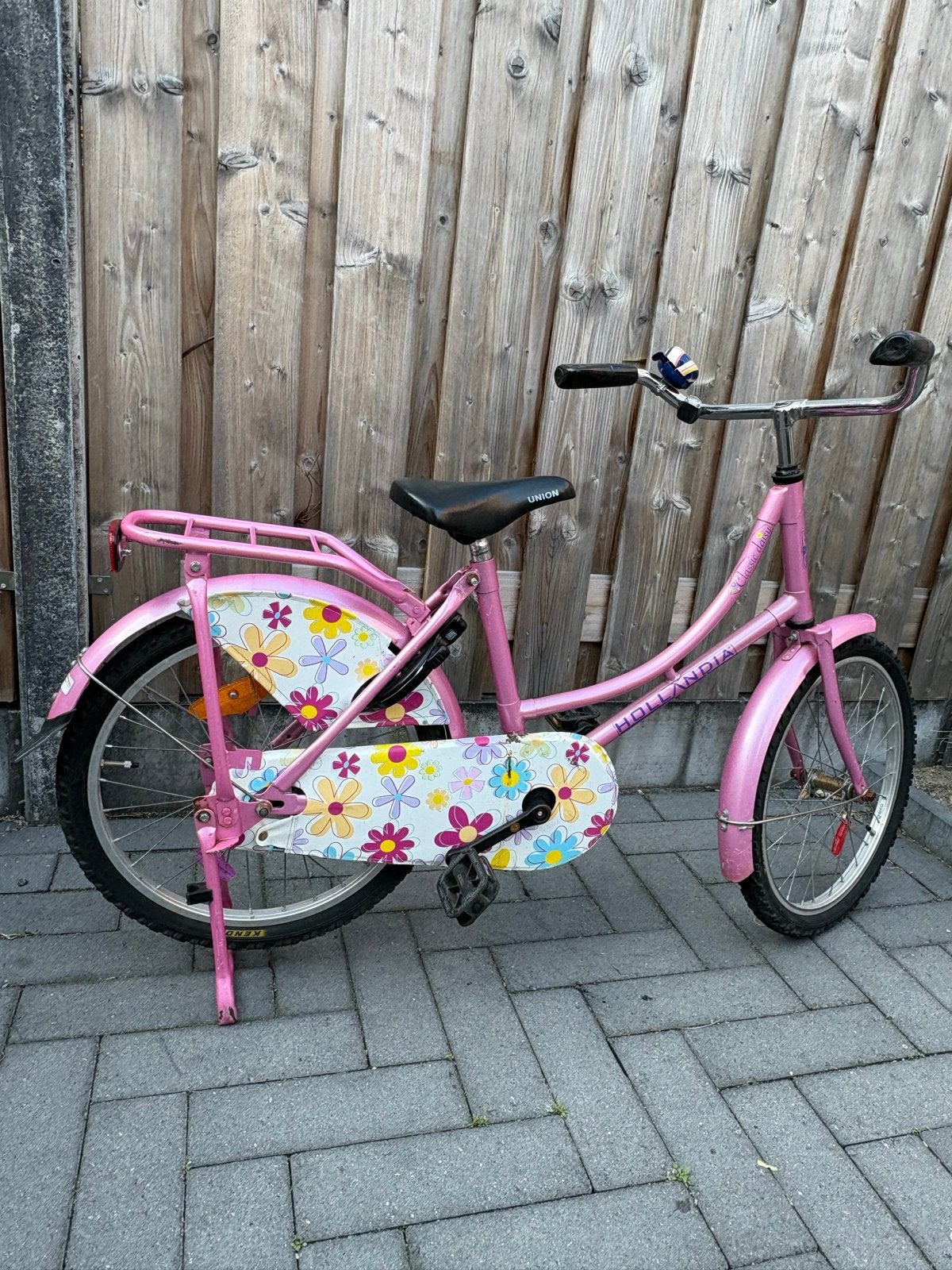 Hollandia kinderfiets roze - 20 inch, Ophalen, Gebruikt, Terugtraprem, 20 inch of meer