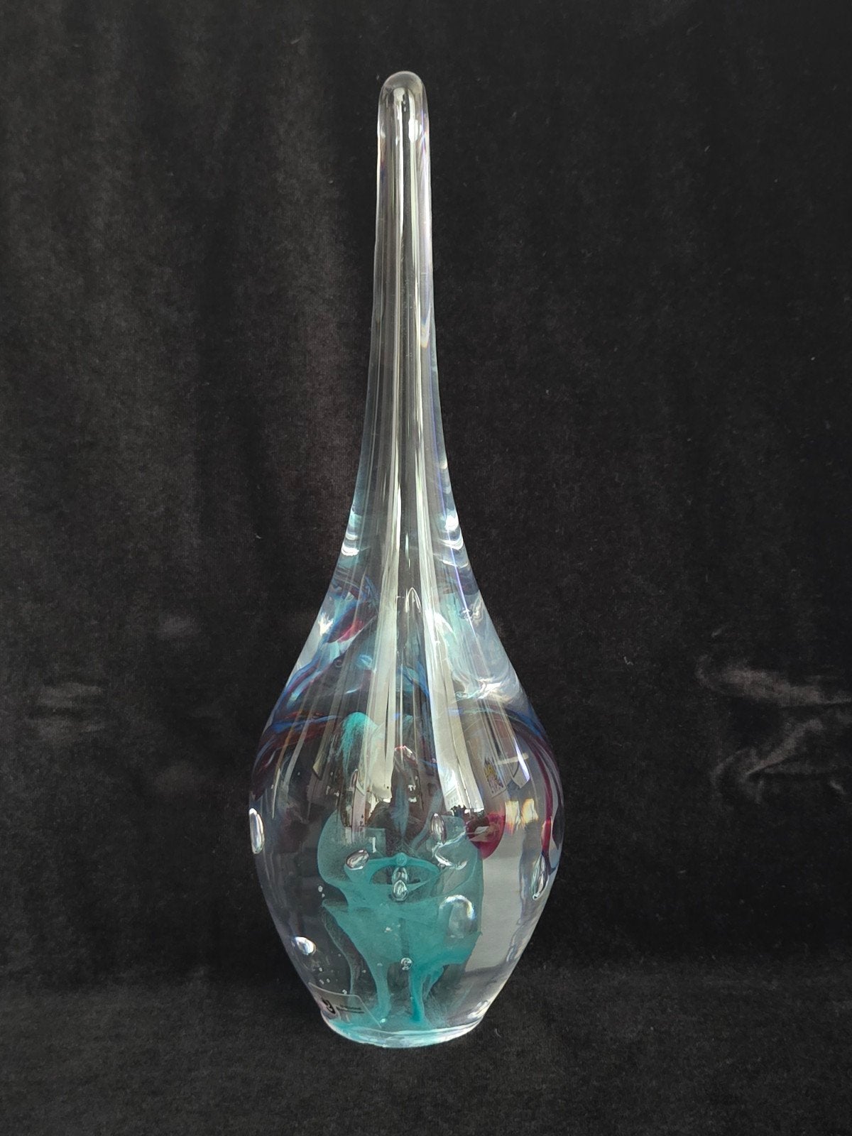 Kunst glas object,Leerdam, Nationaal Glasmuseum, gesigneerd, Verzenden