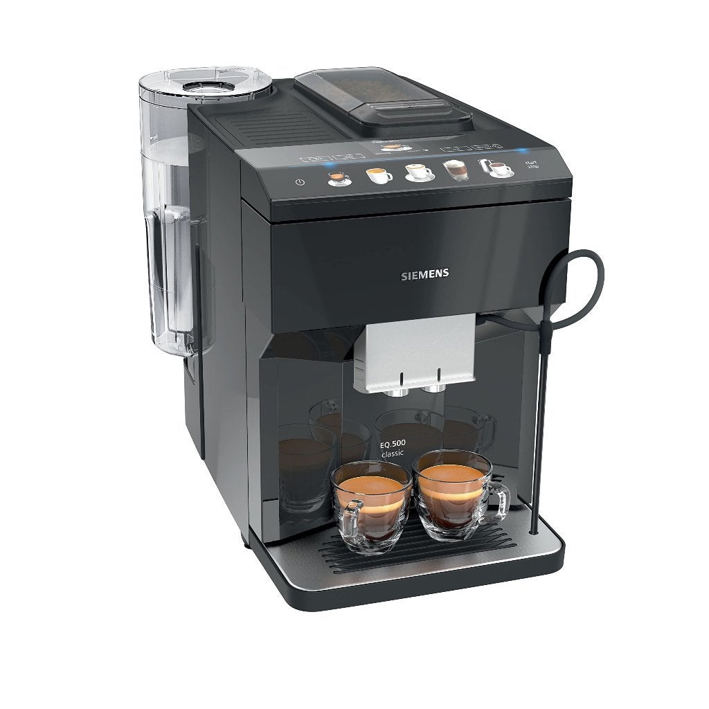 Siemens koffiemachine EQ500, Classic, zwart, Ophalen, Koffiemachine, Koffiebonen, Zo goed als nieuw