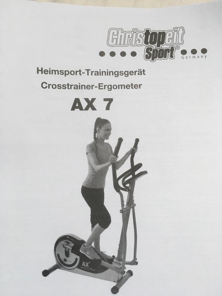 Christopeit Sport Crosstrainer-Ergometer AX 7, Sport en Fitness, Ophalen, Armen, Zo goed als nieuw, Crosstrainer
