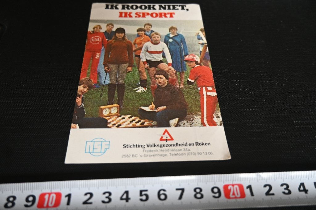 sticker ik rook niet, ik sport kinderen voetbal honkbal dam, Verzamelen, Ophalen, Zo goed als nieuw