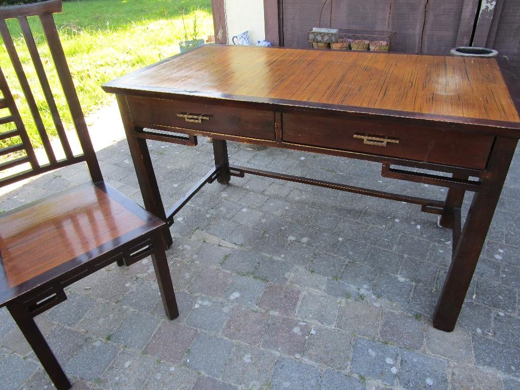 schrijftafel bureau met stoel Chinese stijl, Ophalen, Gebruikt
