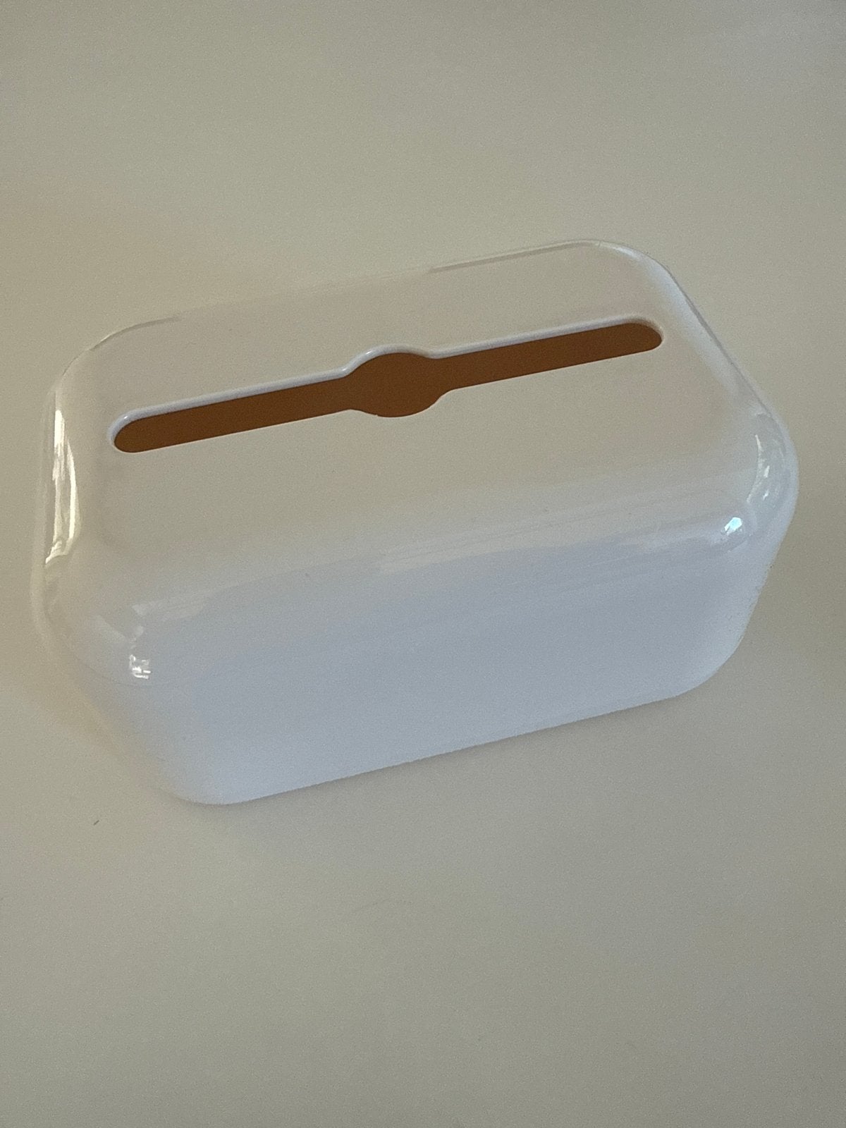 Witte kunststof tissueboxhouder, Kunststof, Nieuw, Ophalen of Verzenden, Minder dan 10 liter