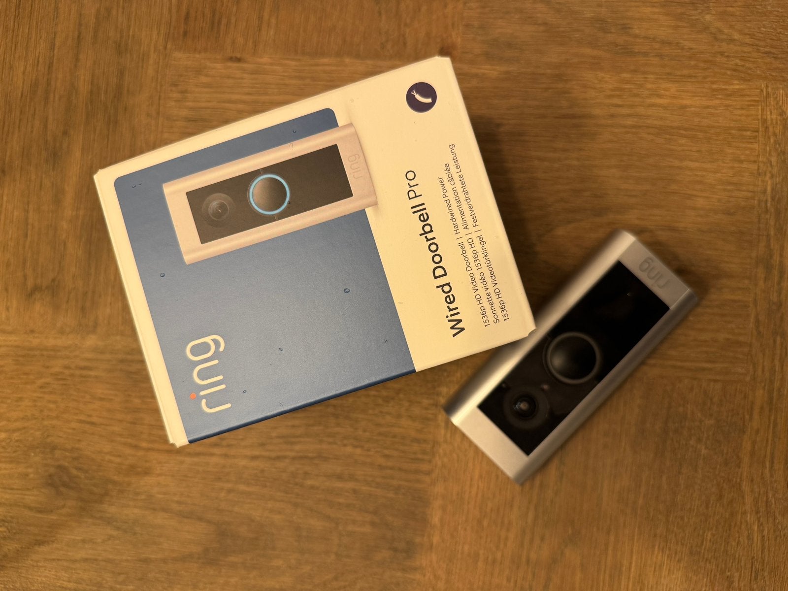 Ring Deurbel Pro 2 Zilver Zwart, Ophalen of Verzenden, Gebruikt