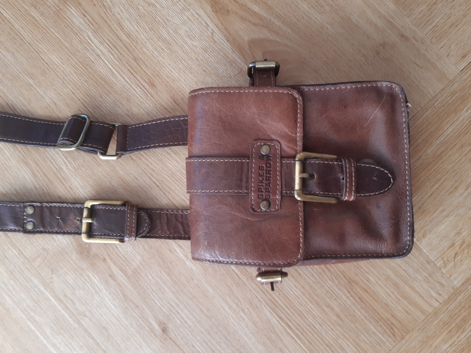 Leren tasje Spikes & Sparrow, Ophalen of Verzenden, Gebruikt, Bruin, Overige merken