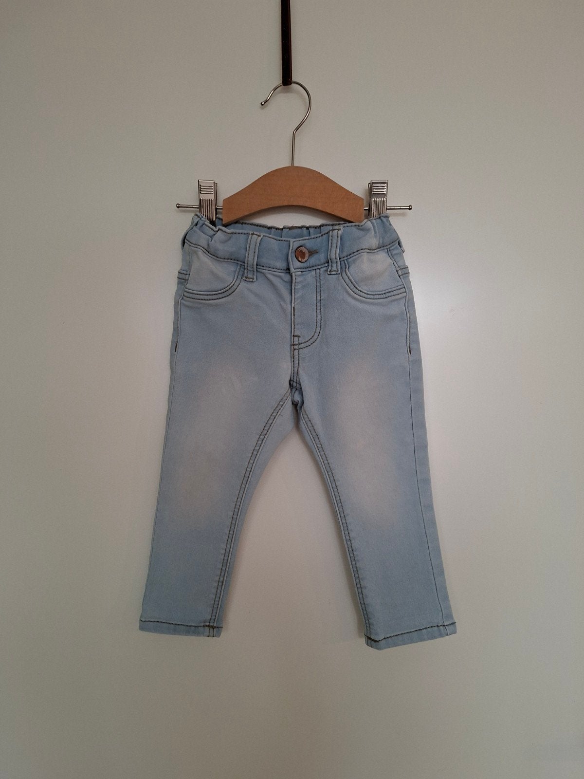 Hema jeans maat 80 z.g.a.n., Broekje, Ophalen of Verzenden, Zo goed als nieuw, Hema