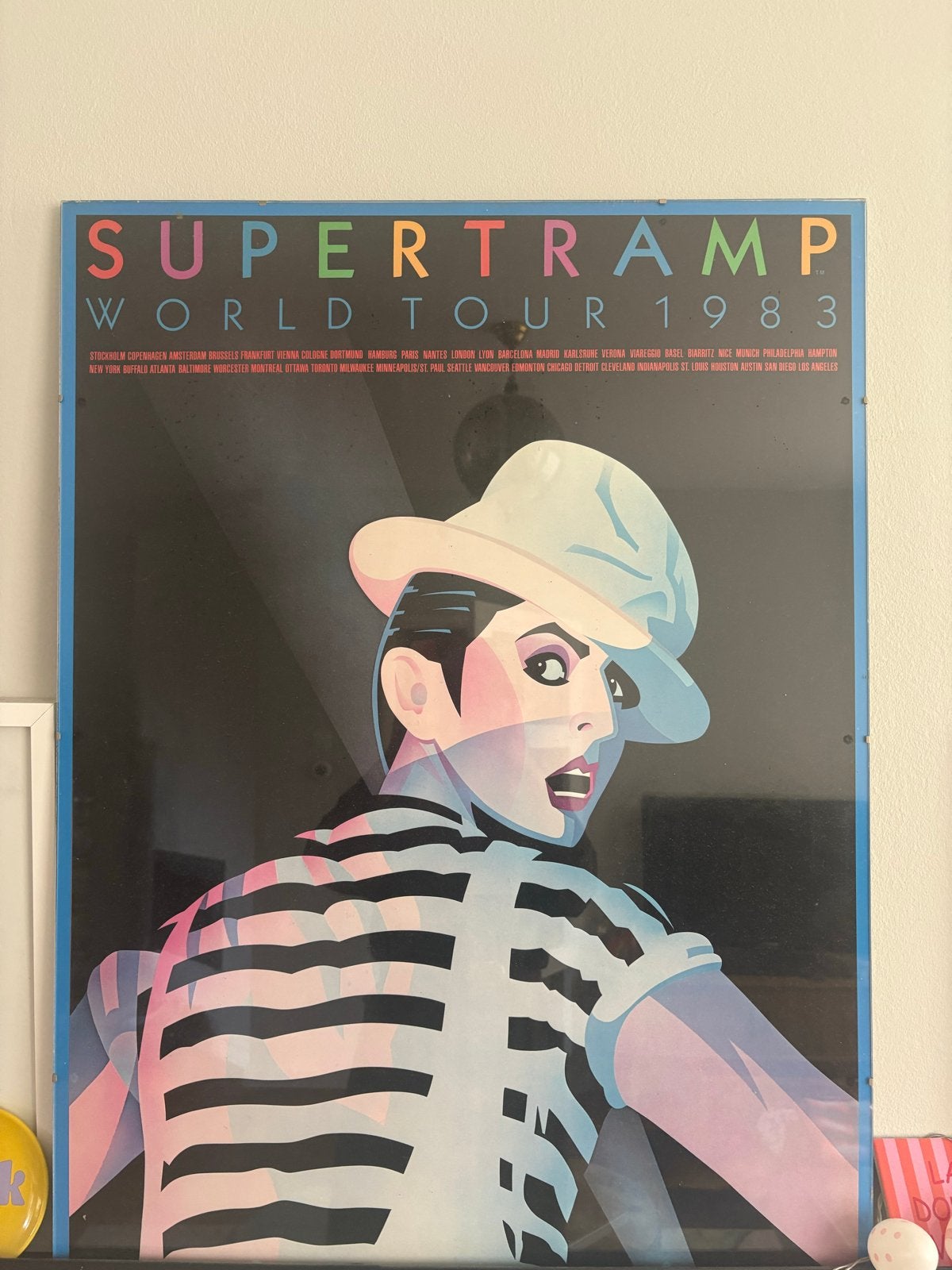 Supertramp World Tour 1983 Poster, Ophalen, Met lijst, A1 t/m A3, Muziek