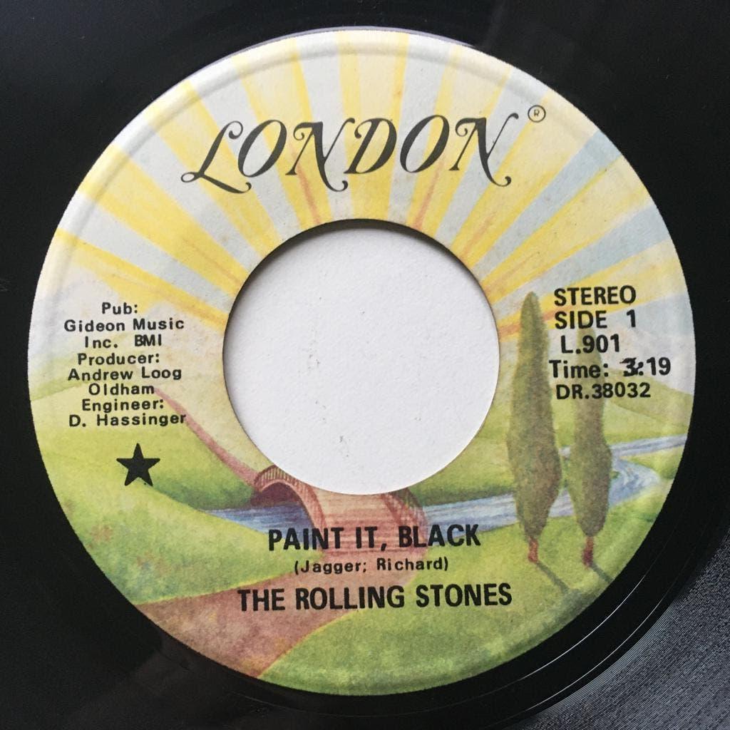 AC1 Rolling Stones paint it, black Canada '78 PROMO C15, Cd's en Dvd's, Vinyl Singles, 7 inch, Single, Ophalen of Verzenden, Rock en Metal