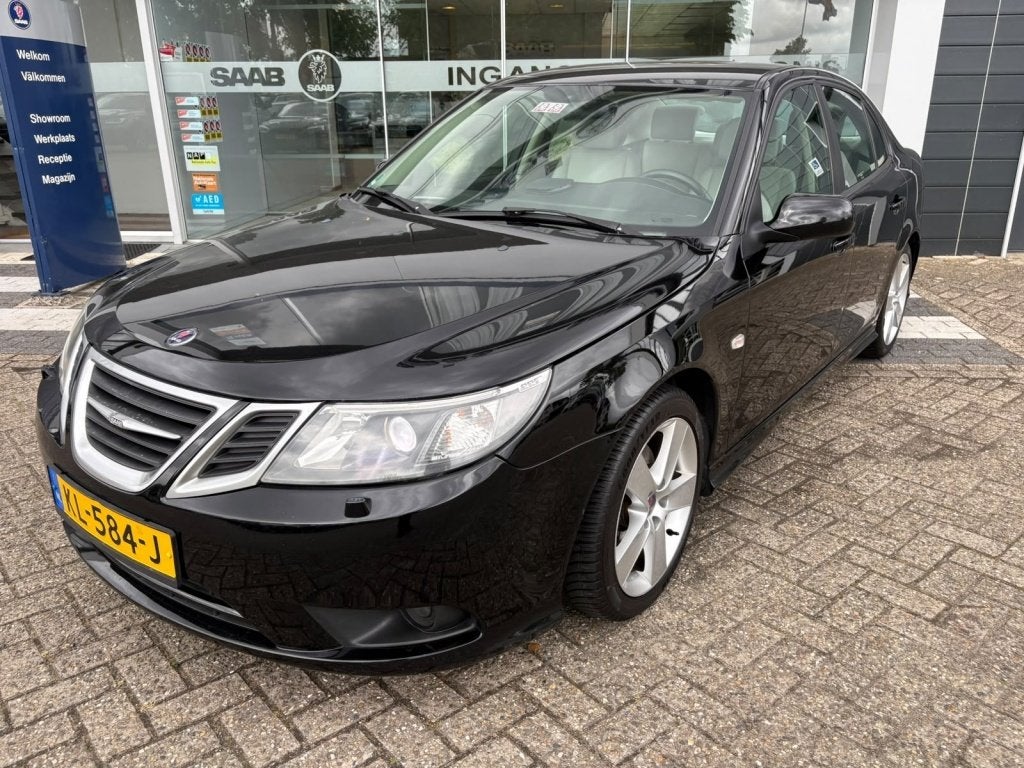 Saab 9-3 Sport Sedan 2.0t BP Linear (bj 2010), Auto's, Gebruikt, Beige, 1465 kg, Zwart
