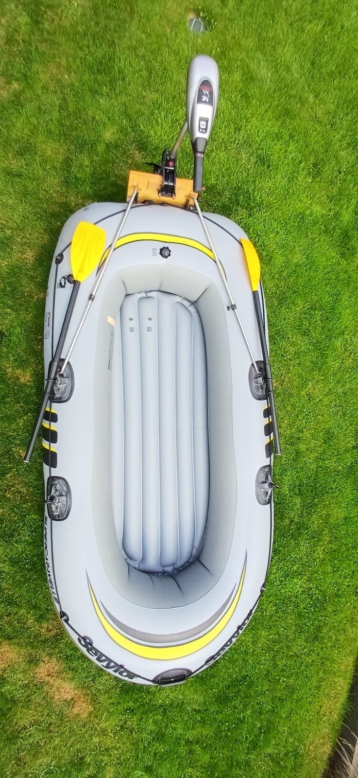 Sevylor Super Caravelle XR86GTX-7 rubberboot + motor + 2 acc, Watersport en Boten, Ophalen of Verzenden, Gebruikt