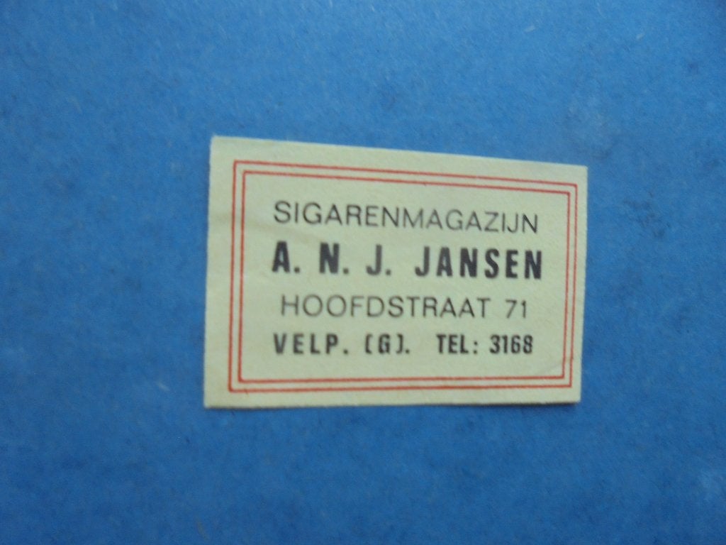 Oud lucifermerk Sigarenmagazijn A. Jansen in VELP, Ophalen of Verzenden, Zo goed als nieuw, Luciferdoosjes of -merken