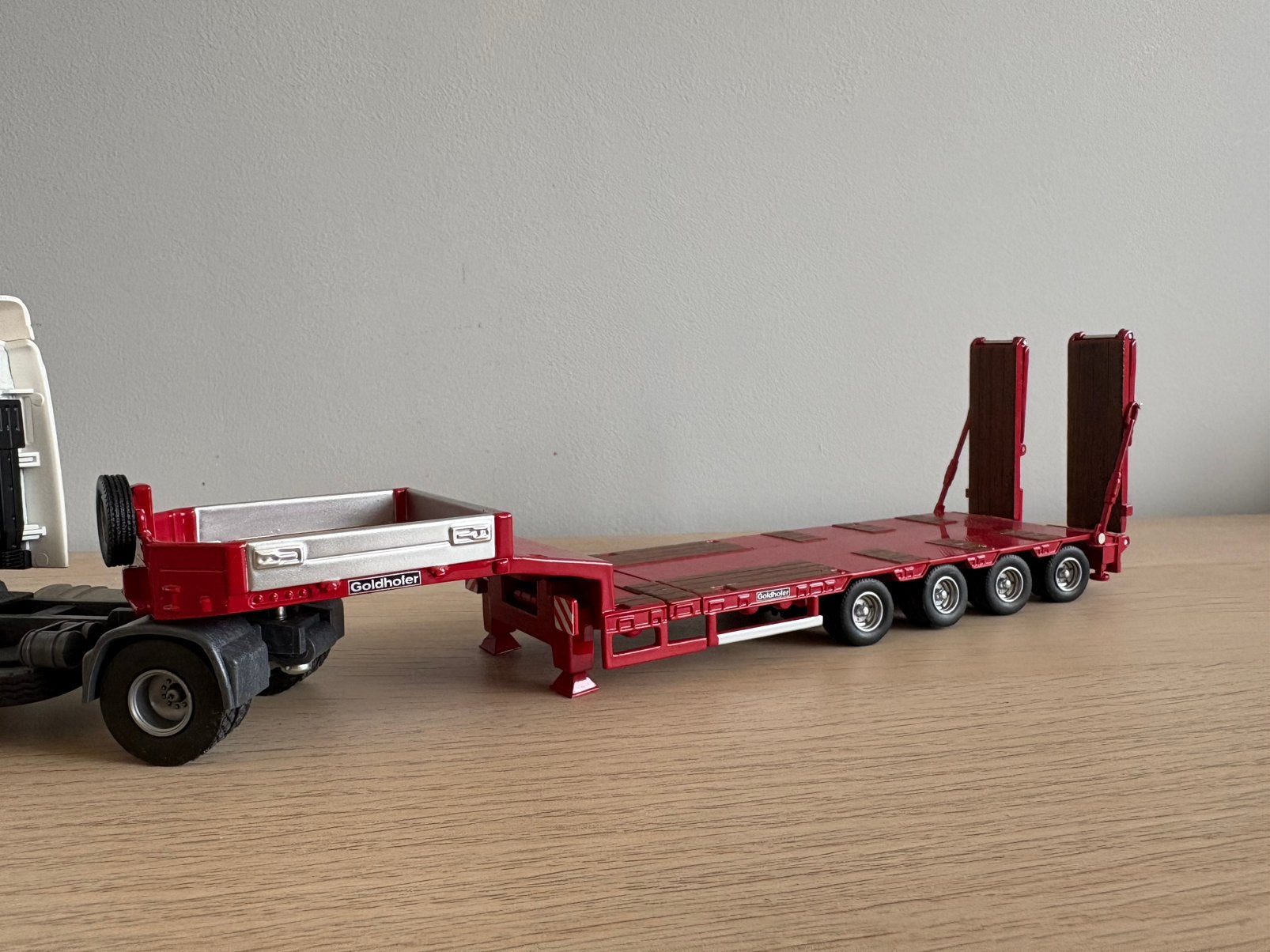 Tekno Goldhofer Semi 4as rood, Ophalen of Verzenden, Nieuw, Bus of Vrachtwagen, Tekno