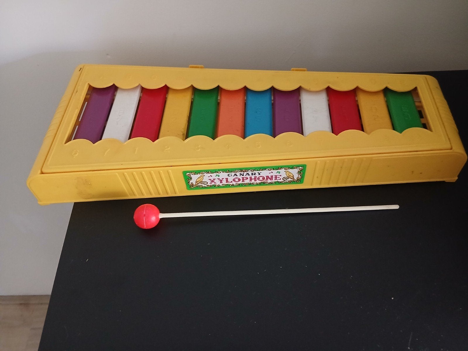 Vintage "Canary Xylophone" – Retro Kinderspeelgoed / Xylofoo, Ophalen of Verzenden, Gebruikt