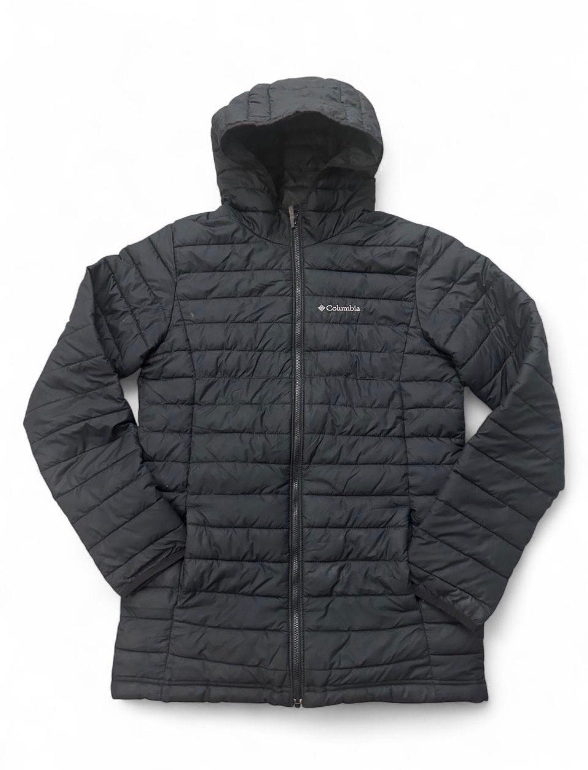 Columbia Powder Lite Omni-Heat Pufferjack Zwart, Ophalen of Verzenden, Gedragen, Maat 34 (XS) of kleiner, Zwart