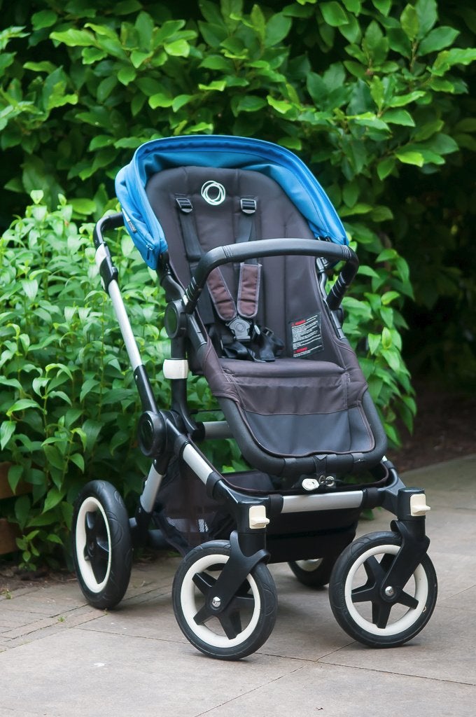 Nette Bugaboo Buffalo kinderwagen blauw regenhoes voetenzak, Ophalen, Gebruikt, Bugaboo, Combiwagen