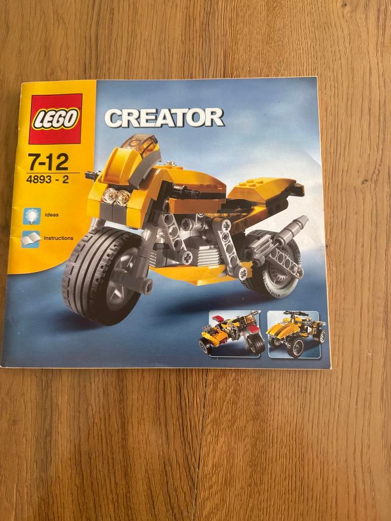 LEGO Creator 4893 - Motorfiets Bouwinstructies, Ophalen of Verzenden, Gebruikt, Overige merken
