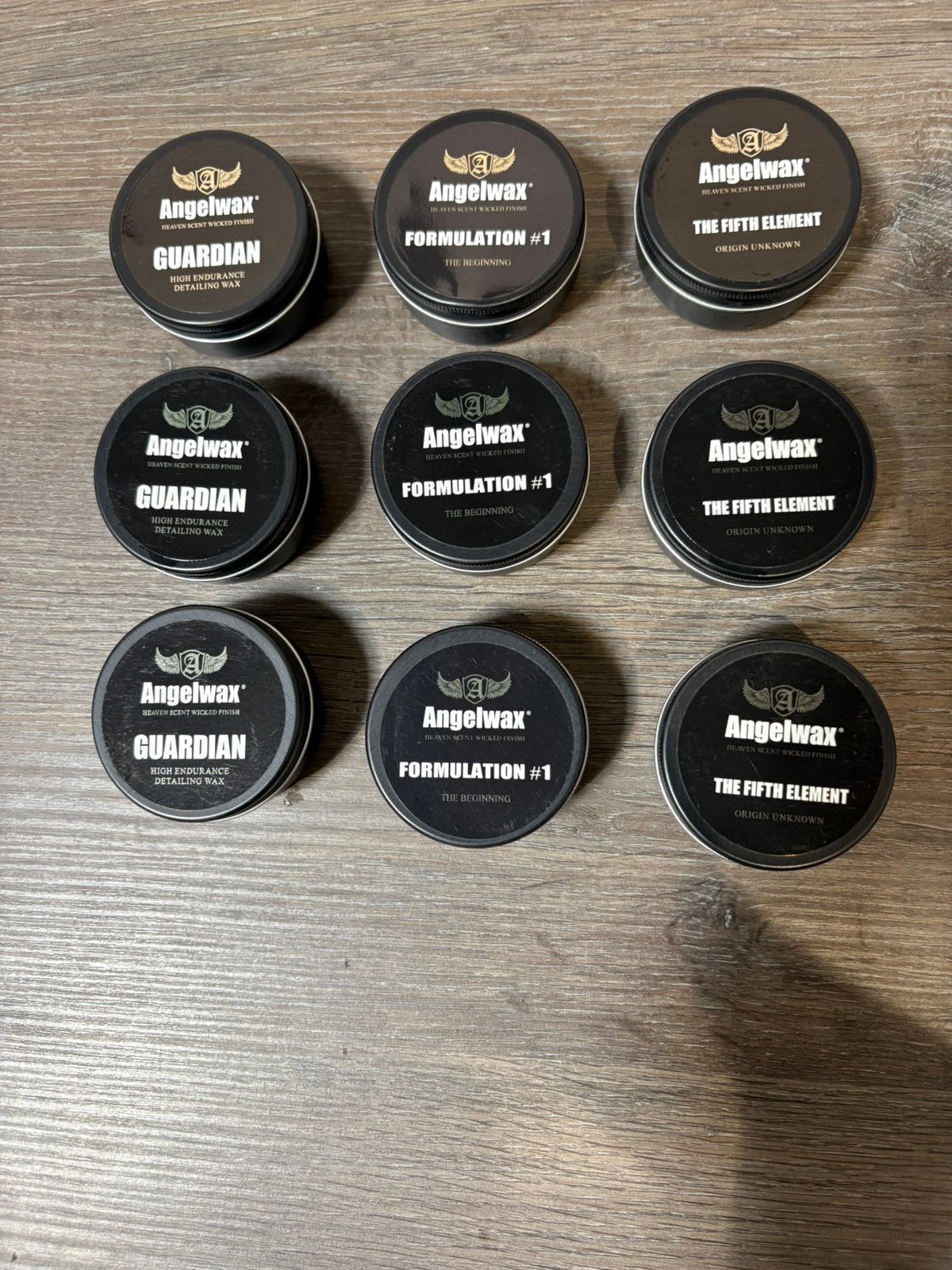 Nieuw! 9 stuks wax Angelwax 33 ml, Ophalen of Verzenden