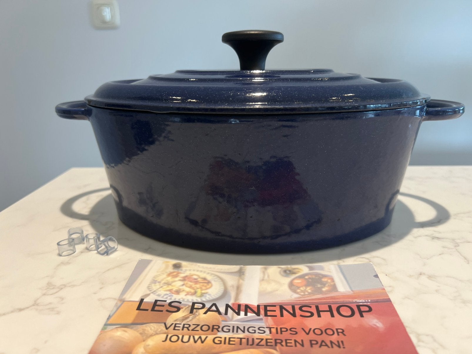 Nomar braadpan 27 cm ovaal Midnight Bleu, Huis en Inrichting, Gebruikt, Nomar/Staub, Geschikt voor inductie, Ophalen of Verzenden