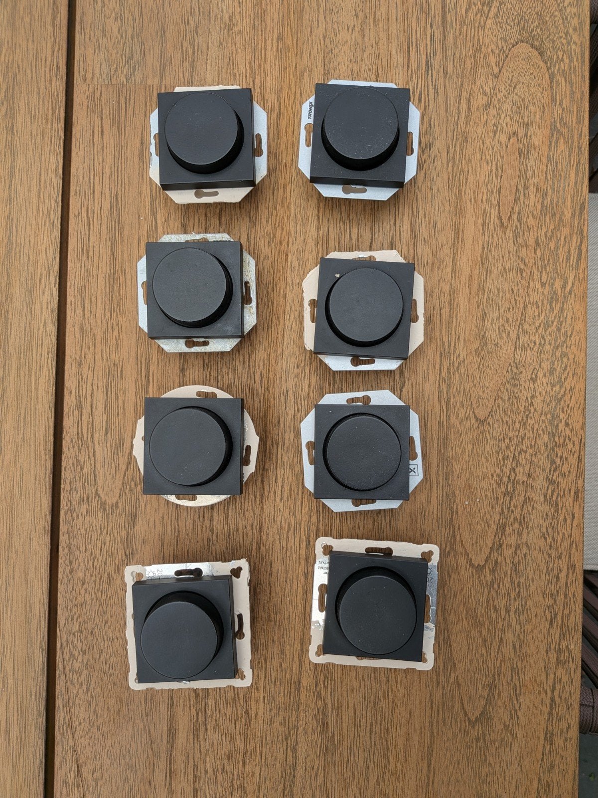 Set van 8 dimmers inclusief Gira afwerking, Ophalen of Verzenden, Gebruikt, Gira, Dimmer