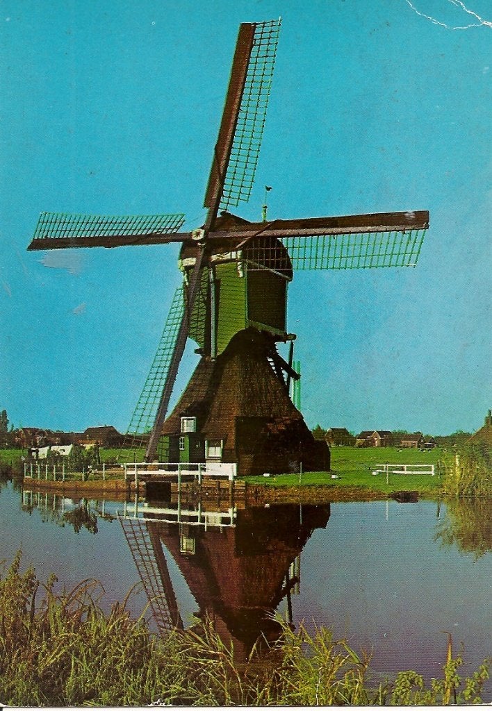 Ansichtkaart Molen Groot Ammers Gelkenes molen, Ophalen of Verzenden, 1960 tot 1980, Ongelopen, Zuid-Holland