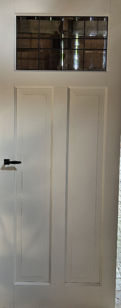 Binnendeur met glas in lood, Ophalen, 80 tot 100 cm, Binnendeur, Zo goed als nieuw